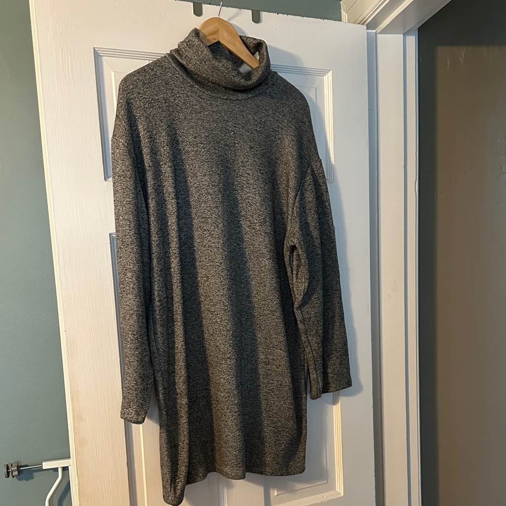 Zara Gray Turtleneck Sweater Dress